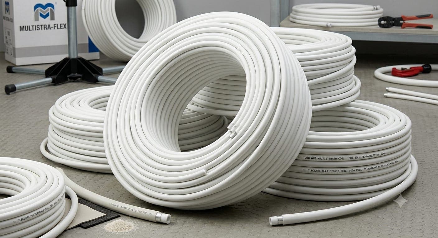 Matasse di tubo multistrato bianco modellabile per steli